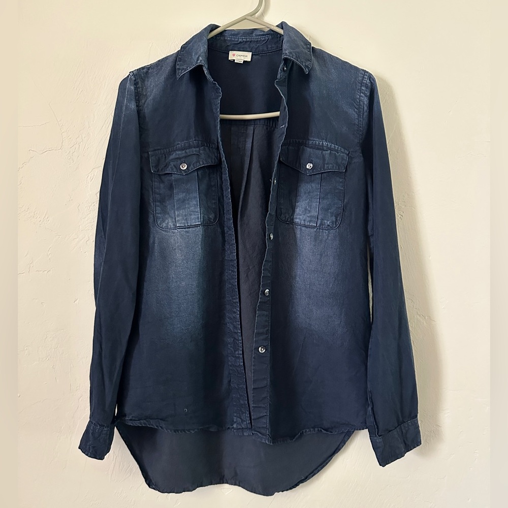 Cremieux womens button up chambray size xs